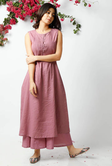 Violet Cotton Kurta